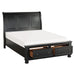 Laurelin Sleigh Platform Bed with Footboard Storage