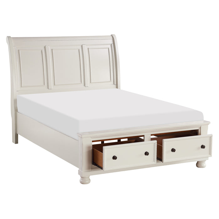 Laurelin Sleigh Platform Bed with Footboard Storage