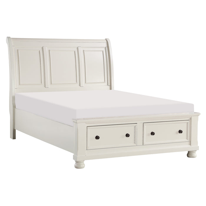 Laurelin Sleigh Platform Bed with Footboard Storage