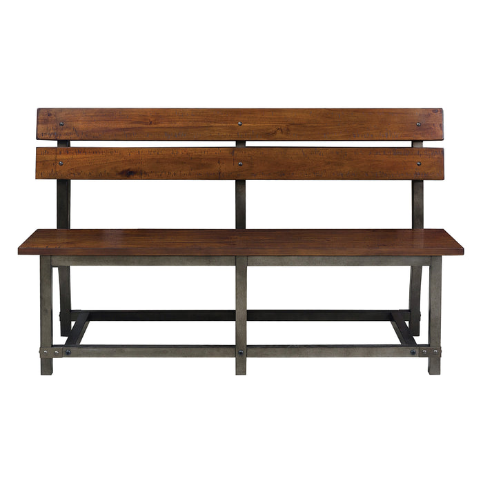 1715 Counter Height Bench with Back