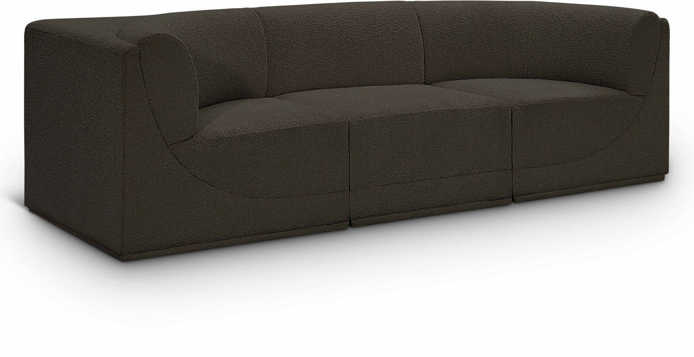 Ollie 98" Boucle Fabric Upholstered 3pc. Modular Sofa