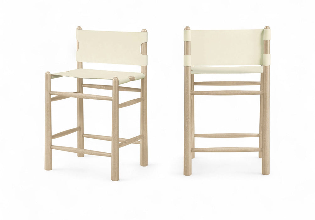 Santos Vegan Leather Upholstered Counter Stool