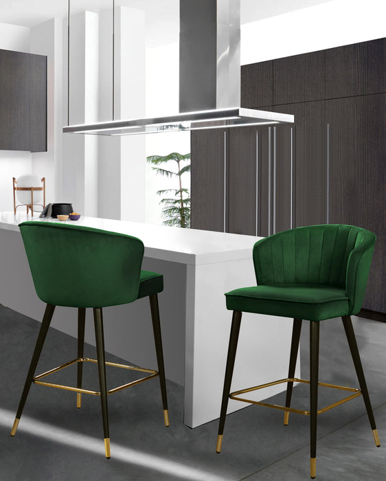 Cassie Velvet Upholstered Counter Stool
