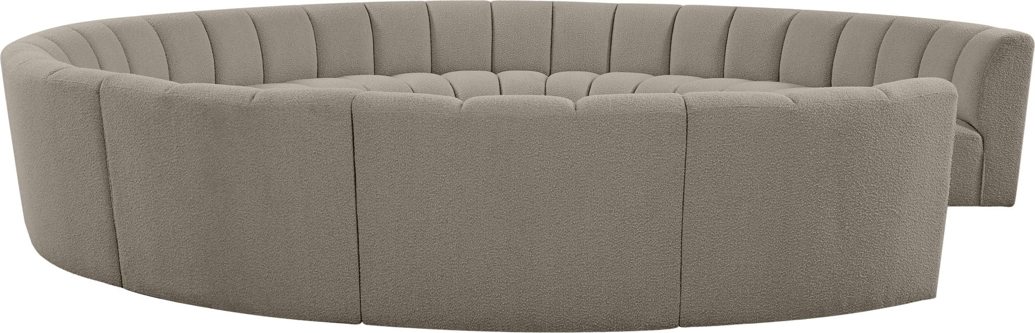 Infinity 178" Boucle Fabric Upholstered 11pc. Modular Sectional