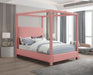 Emerson Linen Textured Fabric Upholstered Bed