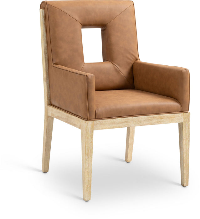 Gwendolyn Vegan Leather Upholstered Dining Arm Chair