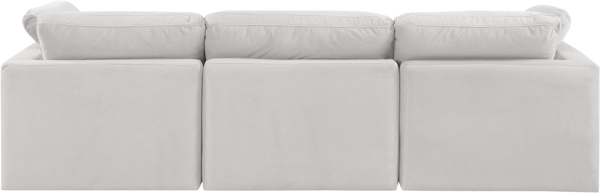 Sofá modular tapizado de terciopelo Indulge de 105" de 3 piezas