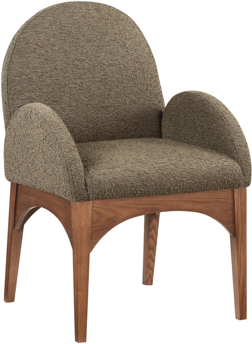 Waldorf Boucle Fabric Upholstered Dining Arm Chair