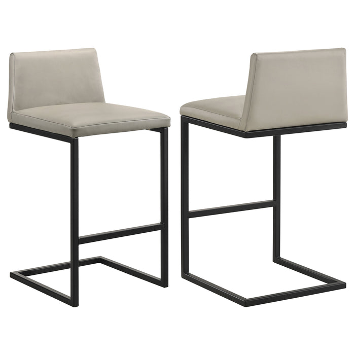 Vardon Genuine Leather Bar Stool Tan (Set of 2)