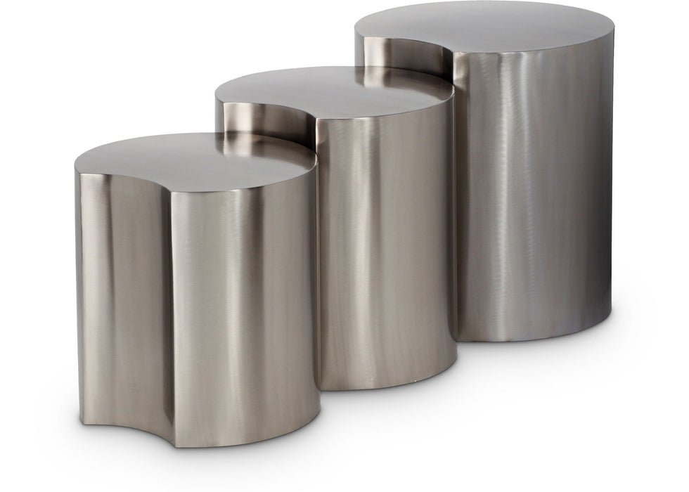 Dimple Iron Nesting 3pc. Modular End / Side Table