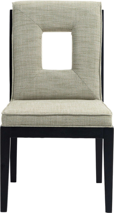 Gwendolyn Linen Textured Fabric Upholstered Dining Side Chair