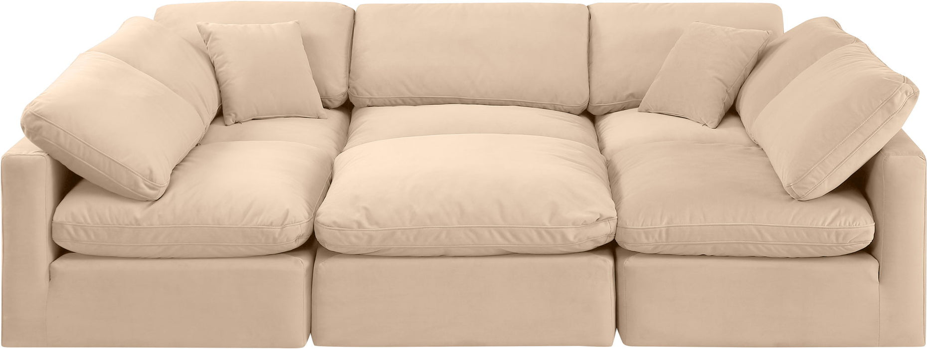 Indulge 105" Velvet Upholstered 6pc. Modular Sectional