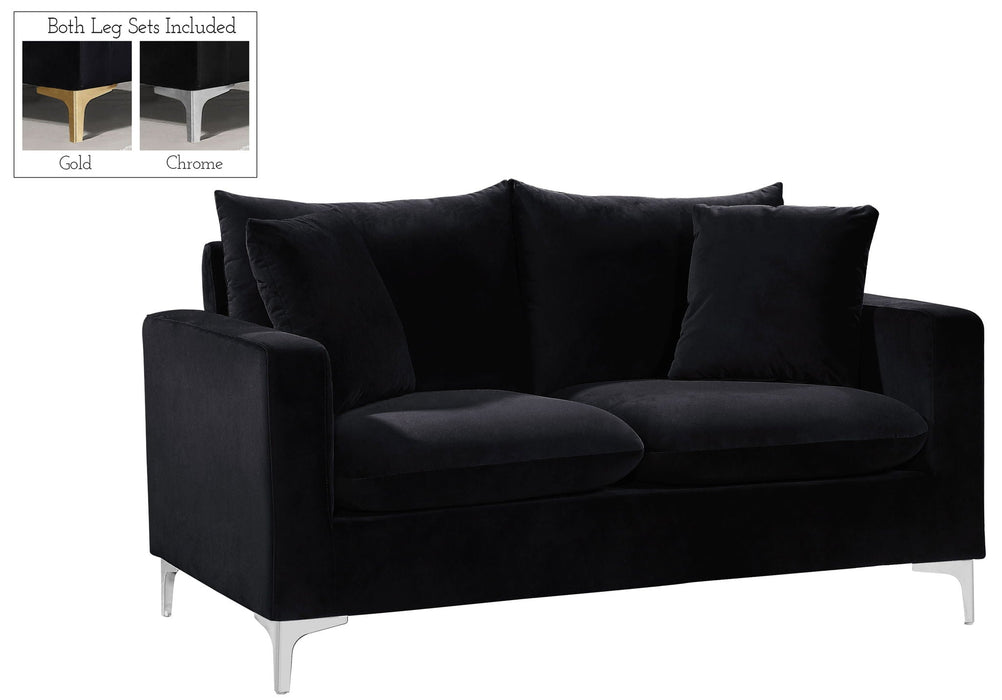 Loveseat tapizado de terciopelo Naomi de 58"