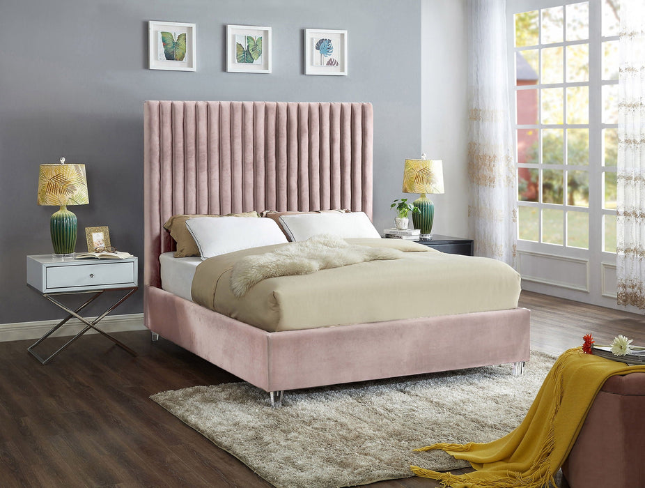 Candace Velvet Upholstered Bed