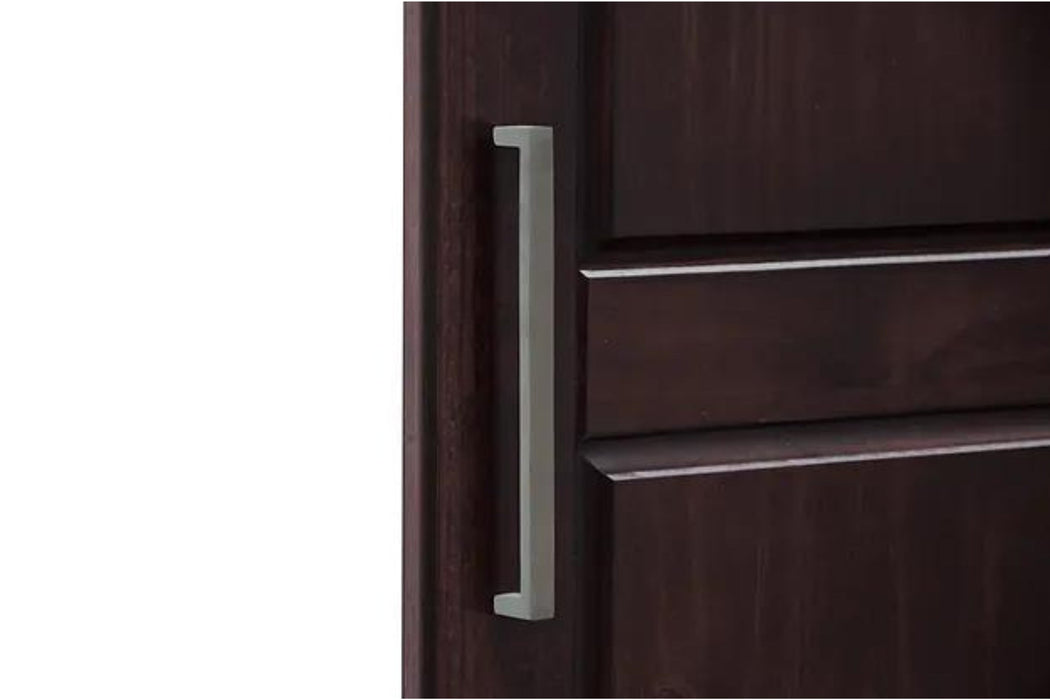 7113 Palace Imports Cosmo Solid Wood 3-Door Wardrobe with Mirror With Optional Shelves