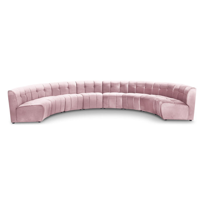 Limitless 174.5" Velvet Upholstered 8pc. Modular Sectional