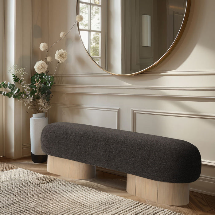 Robertson Boucle Fabric Upholstered Bench