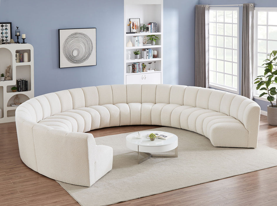 Infinity 178" Boucle Fabric Upholstered 9pc. Modular Sectional