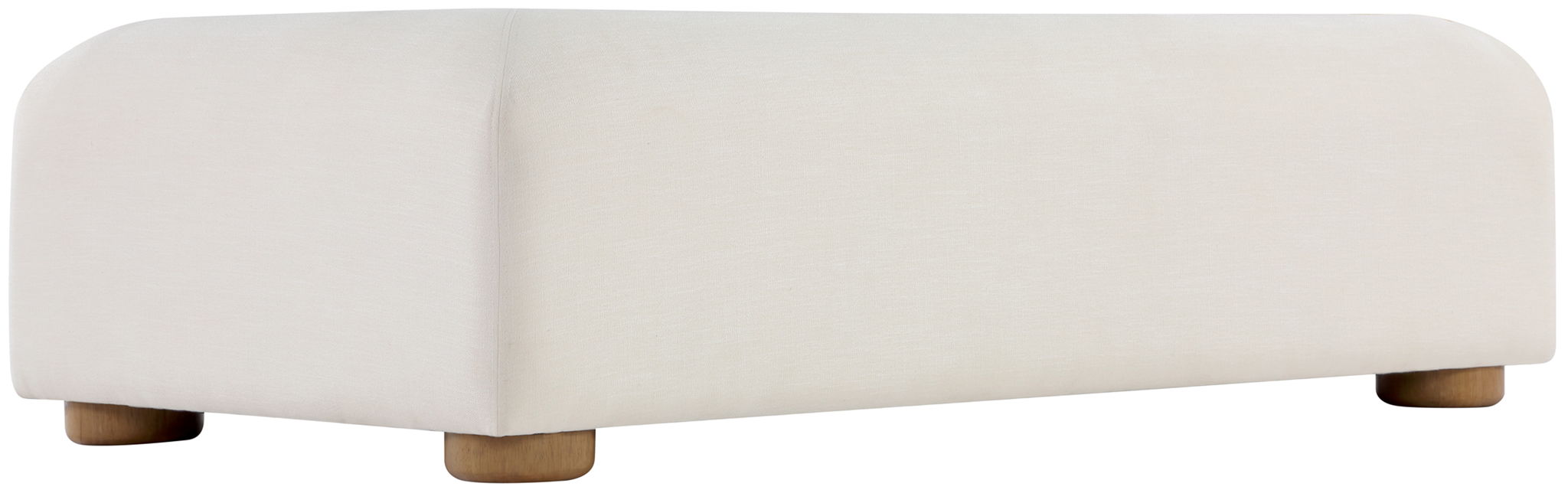 Diana Linen Textured Fabric And Wood Coffee Table