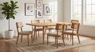 Fabra 7-piece 79-inch Rectangular Dining Set Honey Wheat