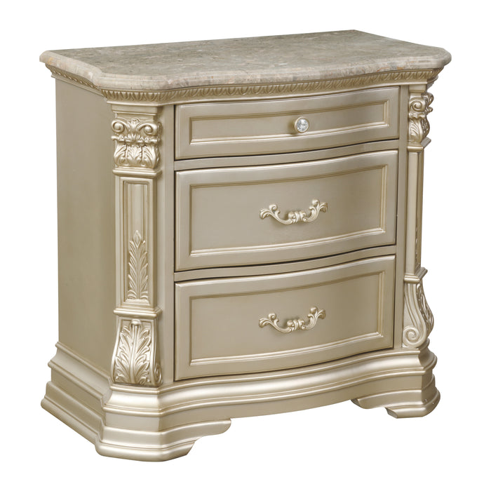 Antoinetta Night Stand, Marble Top