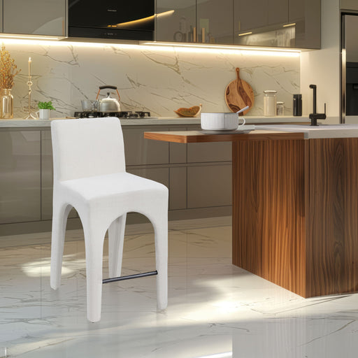 Gramercy Linen Textured Fabric Upholstered Bar / Counter Stools