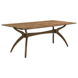 Mesa de comedor rectangular Randolph de 79 pulgadas con tablero inteligente, de sheesham y color marrón