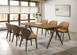 Mesa de comedor rectangular Smart Top Randolph de 82 pulgadas, de madera de sheesham y color marrón