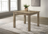 Mesa de comedor cuadrada Cardova con altura de mostrador, roble Vineyard