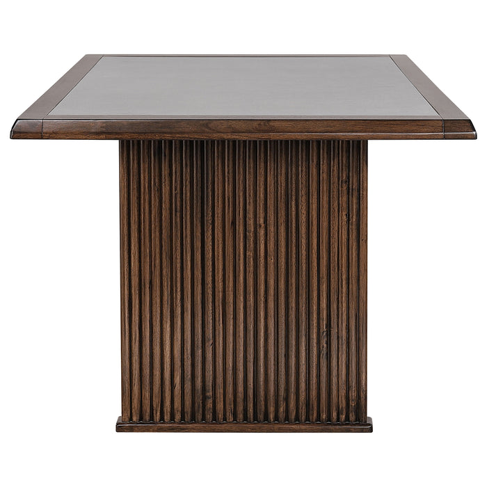 Juego de comedor rectangular Sherwood de 5 piezas - marrón
