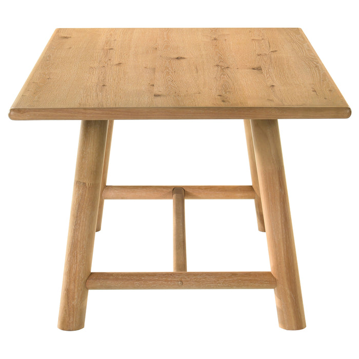 Duncan 7-piece Rectangular Wood Dining Table Set Washed Oak