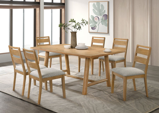 Duncan Ladder Back Dining Side Chair Washed Oak (Set of 2) - Brown