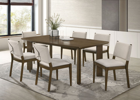 Mesa de comedor rectangular de madera Ottowa de 71 pulgadas, marrón