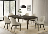 Silla lateral de comedor tapizada Reseda beige (juego de 2)