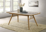 Mesa de comedor rectangular Croyden de 73 pulgadas, acabado natural envejecido