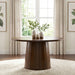 Galindo 52-inch Round Walnut Veneer Dining Table Walnut
