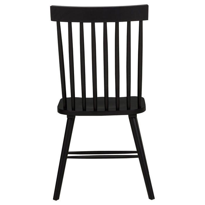Juego de comedor redondo de madera Hamlyn de 5 piezas - negro