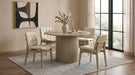 Hamlyn 5-piece Round Wood Dining Set Cream and Natural Oak
