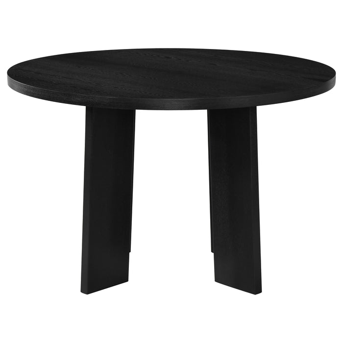 Juego de comedor Strouse de 5 piezas - crema y negro