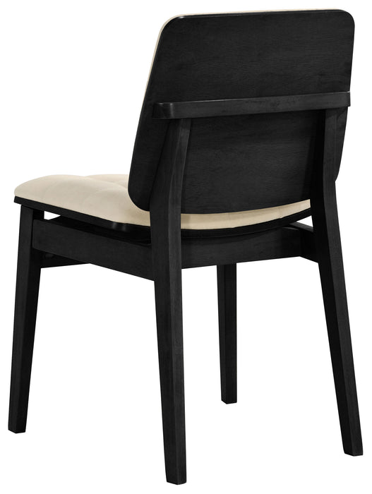 Juego de comedor Strouse de 5 piezas - crema y negro