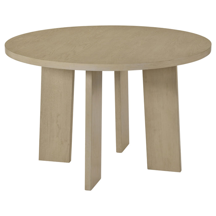 Juego de comedor Strouse de 5 piezas - gris y roble natural