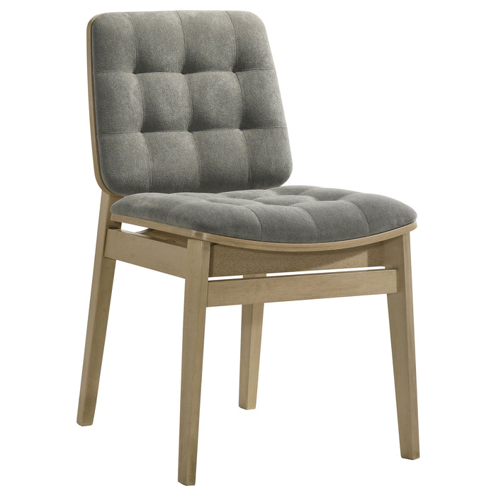 Juego de comedor Strouse de 5 piezas - gris y roble natural