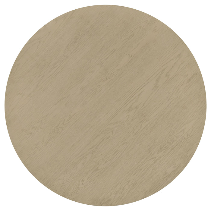 Strouse 47-inch Round Wood Dining Room Table Natural Oak
