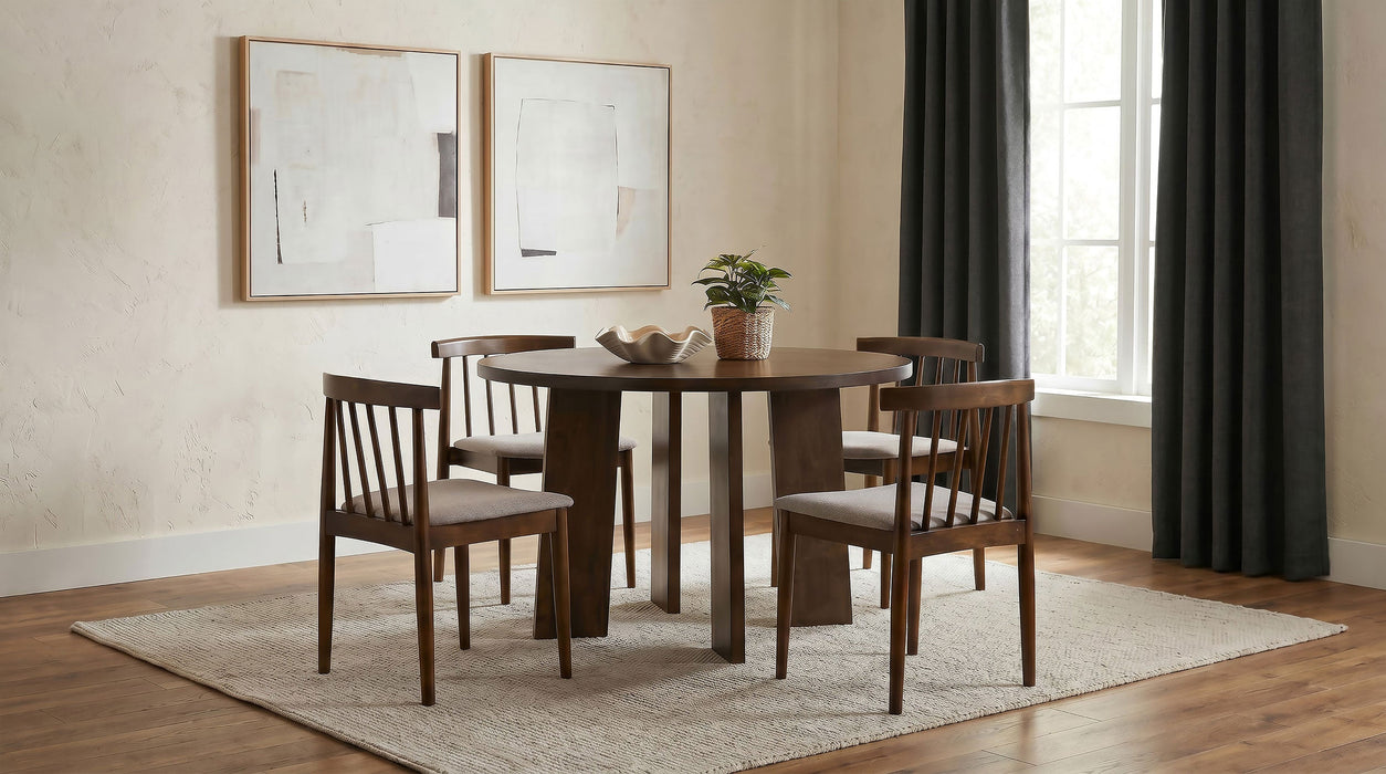 Strouse 5-piece Dining Set Wheat and Natural Oak