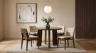 Strouse 5-piece Dining Set Cream and Walnut