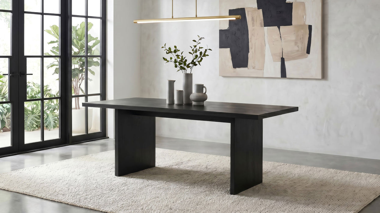 Mesa de comedor rectangular de madera Decker de 82 pulgadas, roble natural