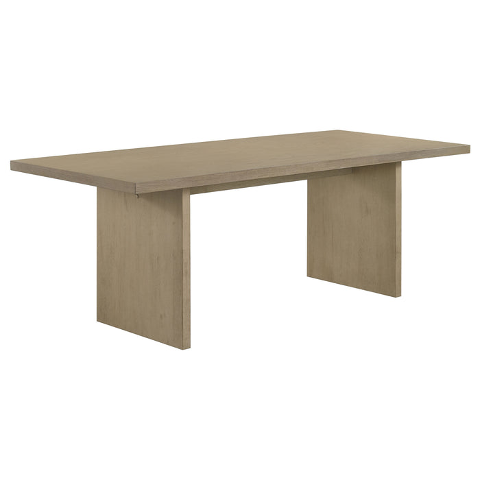 Juego de comedor rectangular Decker de 7 piezas de 82" - gris y roble natural