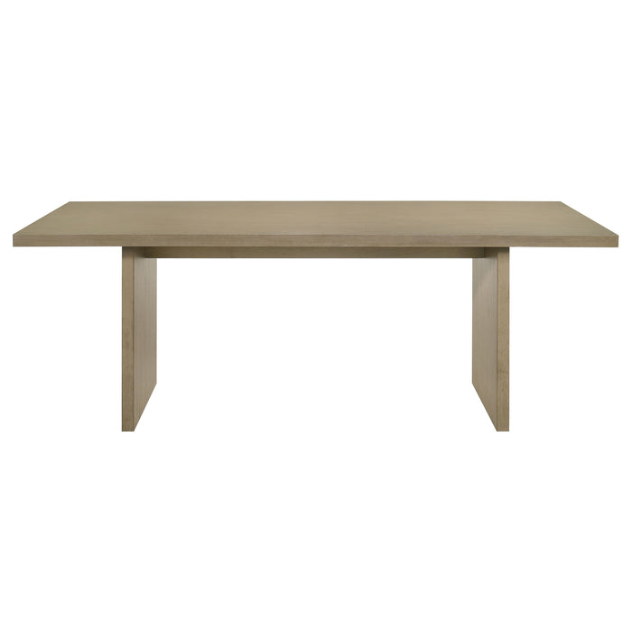 Juego de comedor rectangular Decker de 7 piezas de 82" - gris y roble natural
