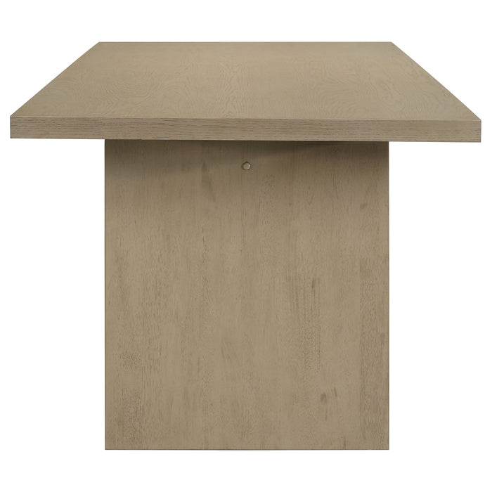 Juego de comedor rectangular Decker de 7 piezas de 82" - gris y roble natural