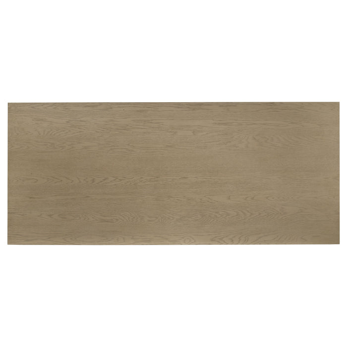 Juego de comedor rectangular Decker de 7 piezas de 82" - gris y roble natural